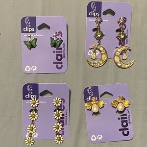 4 FOR PRICE OF 1 CLIP-ON EARRING BUNDLE ALL DEAD STOCK